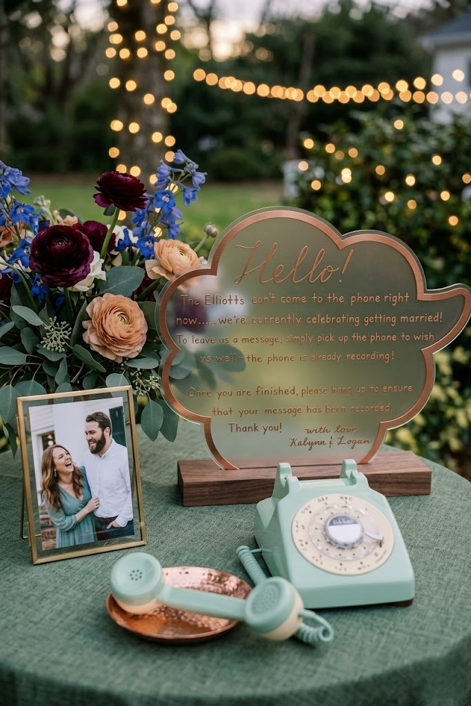Audio Guestbook — rotary phone guestbook at event